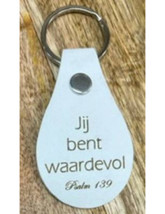 Sleutelhanger wit Jij bent...