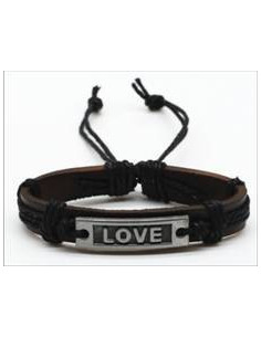 Leather Bracelet Love
