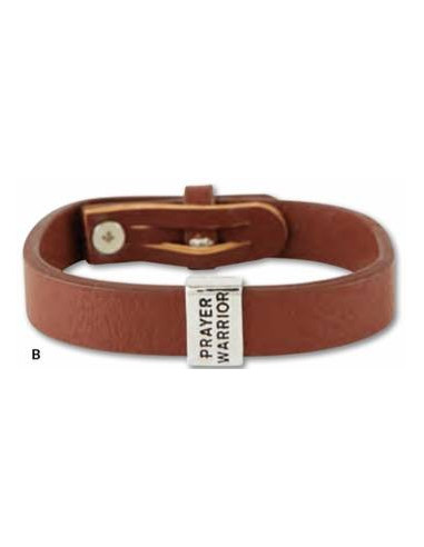 Leather bracelet Prayer Warrior