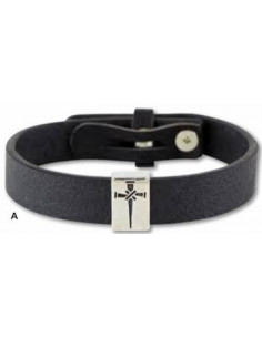 Leather Bracelet Cross of...