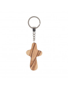 Keyring Cross Olivewood