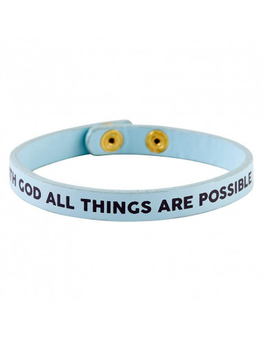 Leather snap bracelet all things possib