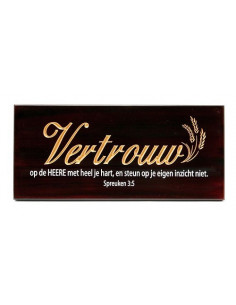 Wandbord vertrouw spr 3:5...