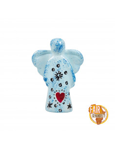 Speksteen engel hart blauw 7cm