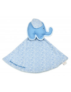 Tutdoek blauw olifant God...