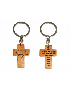 Keyring 2 sided cross cross...