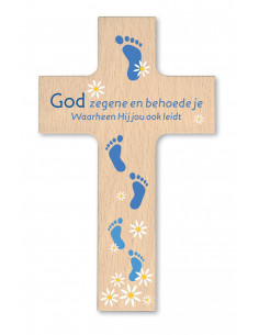 Houten kruisje God zegene...