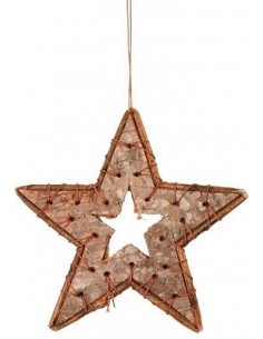 Kerstster berkenhout set 5...