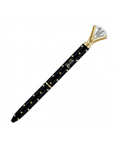 Gold dot gem pens black/gold