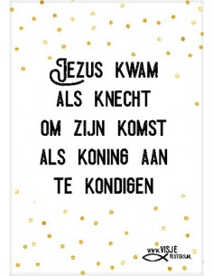Jezus kwam als knecht