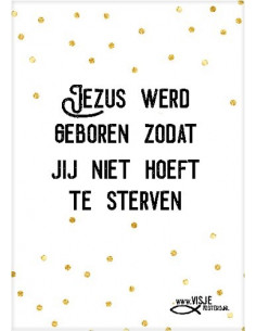 Jezus werd geboren zodat...