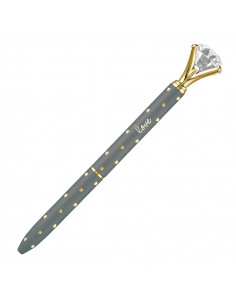 Gold dot gem pens grey/gold...