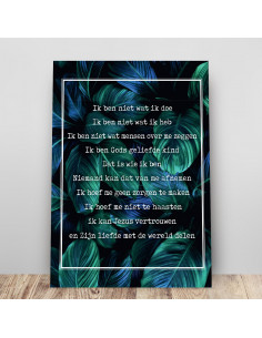 Metalen wandbord A3 credo...