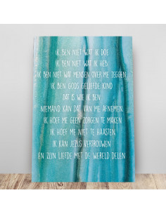 Metalen wandbord A3 credo...