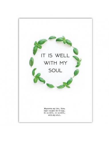 Poster a4 it is well with my soul