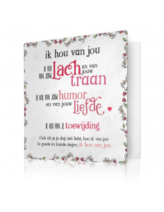 Ik hou van jouw lach en van...