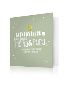 Gefeliciteerd met jouw papa...