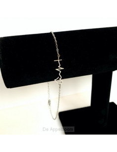 Enkelbandje hartslag zilver