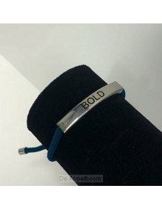 Touwarmband bold blauw