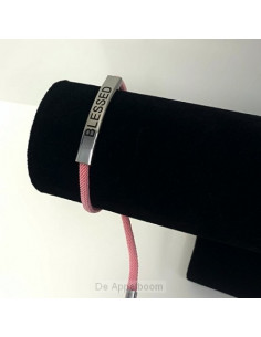 Touwarmband blessed rose