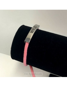 Touwarmband wwjd rose