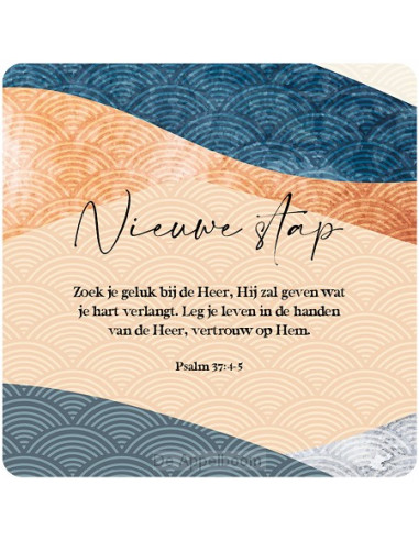 Cadeaubordje nieuwe stap