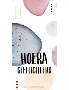 Cadeaulabel gefeliciteerd