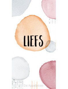 Cadeaulabel liefs roze