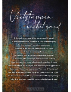 Poster 50x70 voetstappen in...