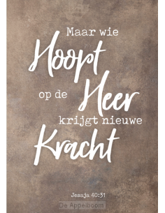 Poster a4 maar wie hoopt op...