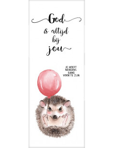 Boekenlegger egeltje God is...