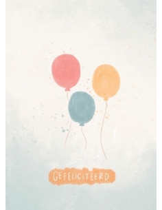 Kaartje A7 Gefeliciteerd