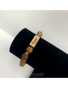 Armband natuursteen faith...