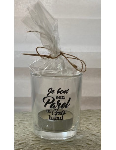 Theelichtje met geurkaars...