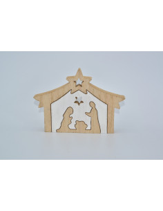 Wood nativity puzzle style...