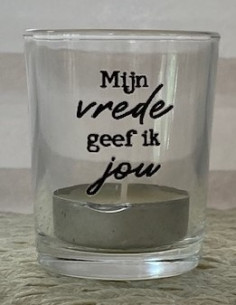 Theelichtje met geurkaars...