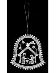 Lace hanger Bell with nativity