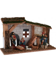 MDF Stable with 7 nativity...