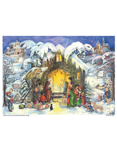 Adventscalendar A4 Nativity/Snow 21x29,7