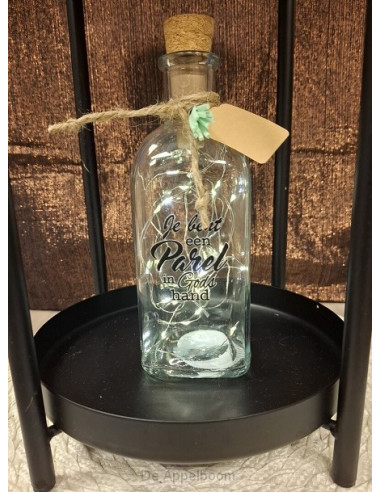 Fles led licht 500ml Je bent een parel