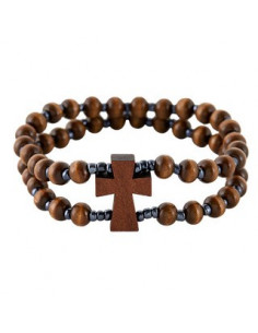 Wood Cross Bracelet