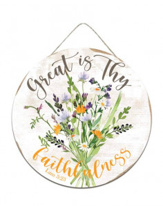 Round wallplaque Great is...