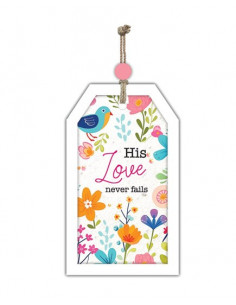 Wooden hangtag His love...
