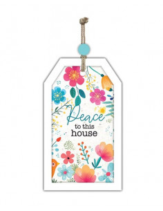 Wooden hangtag Peace to...