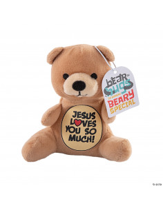 Jesus loves you stuffed bear