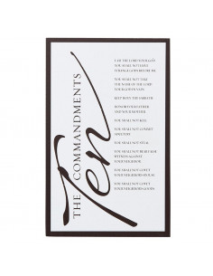 Ten commandments plaque...