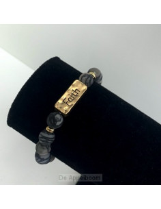 Armband natuursteen faith...
