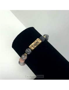 Armband natuursteen love...
