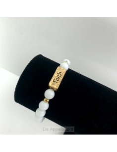 Armband natuursteen faith...