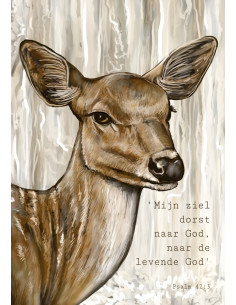 Kaartje A7 Mijn ziel dorst...